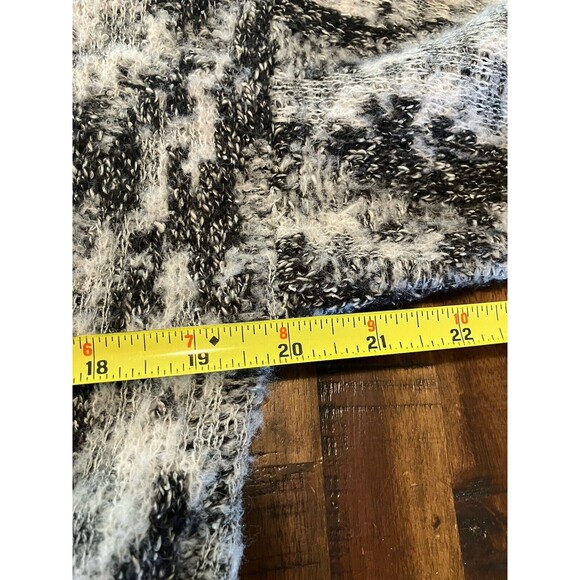 Lucky Brand Cardigan Sweater Womens Size Small Black And White Open Wool Blend - Picture 7 of 8